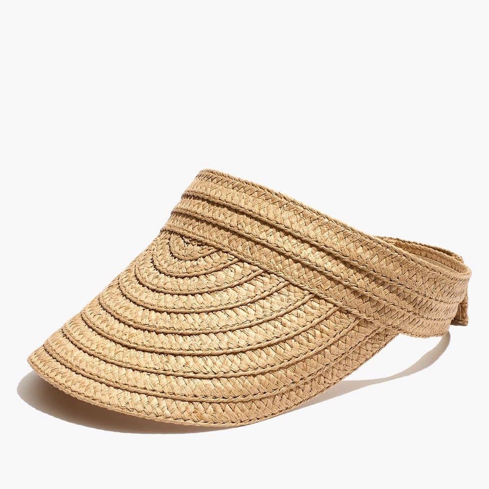 NWT Madewell braided straw visor